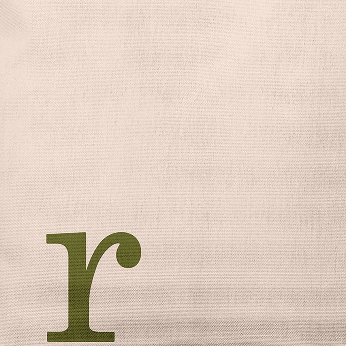 Simply Daisy 20" x 20" Modern Monogram Indoor/Outdoor Polyester Throw Pillow, Olive