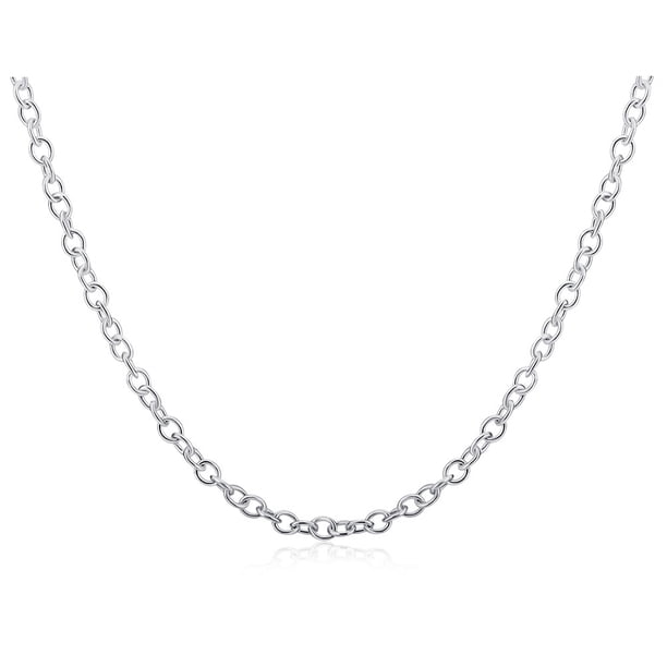 EeaseMX Collar de cadena de plata de ley para hombre de moda