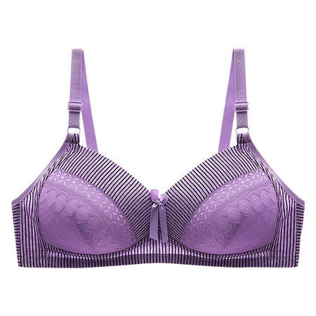 

solacol Womens Plus Size Bra No Steel Ring Push Up Underwear Vest-Style Sleep Bra