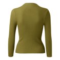 thumbnail image 5 of Fashionable Women's T-Shirts Knitted Bottoming Shirt Inner Half Turtleneck Sweater Design Hollow Sexy Top for Outfits, 5 of 5