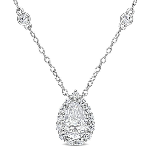 Everly Women's Moissanite Sterling Silver Necklace