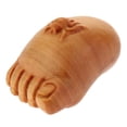 thumbnail image 4 of 2X Wooden Blessing Statue Handcraft Indoor Home Desktop Ornament Foot Zulema Escultura de estatua de Buda de madera, 4 of 7