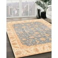 thumbnail image 2 of Ahgly Company Indoor Round Abstract Khaki Gold Oriental Area Rugs, 8' Round, 2 of 6