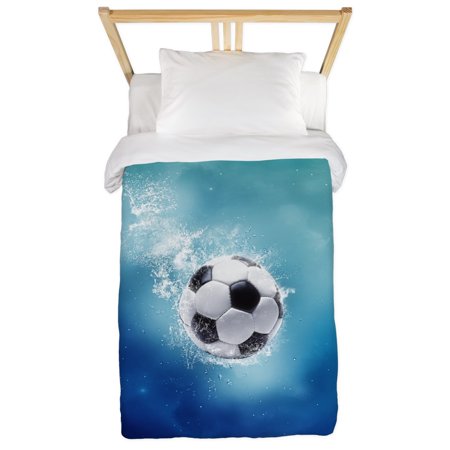 Cafepress Soccer Water Splash Twin Duvet Twin Duvet Cover