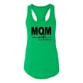 thumbnail image 2 of Wild Bobby, Mom Mode All Day Everyday Mother's Day Ladies Racerback Tank Top, Kelly, X-Large, 2 of 6