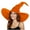 B-orange, variant on Women's Witch Hat Adult Ruched for Halloween Costume Accessories