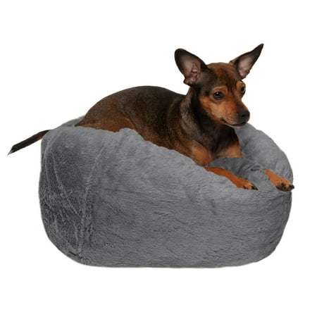 UPC: 0842229113204 | FurHaven Pet Products Round Plush Ball Dog Bed – Gray Mist Small – 18