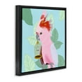 thumbnail image 4 of Stupell Industries Pink Cockatoo with Leaves Animals Painting Black Floater Framed Canvas Art Print Wall Art, 18 x 18, 4 of 10