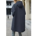 thumbnail image 4 of American Trends Womens Rain Jacket Long Waterproof Rain Jacket Women Lightweight Womens Raincoat Packable Trench Coats Navy XL, 4 of 7