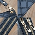 thumbnail image 3 of Double zipper wallet, double layer large capacity wallet-blue, 3 of 5