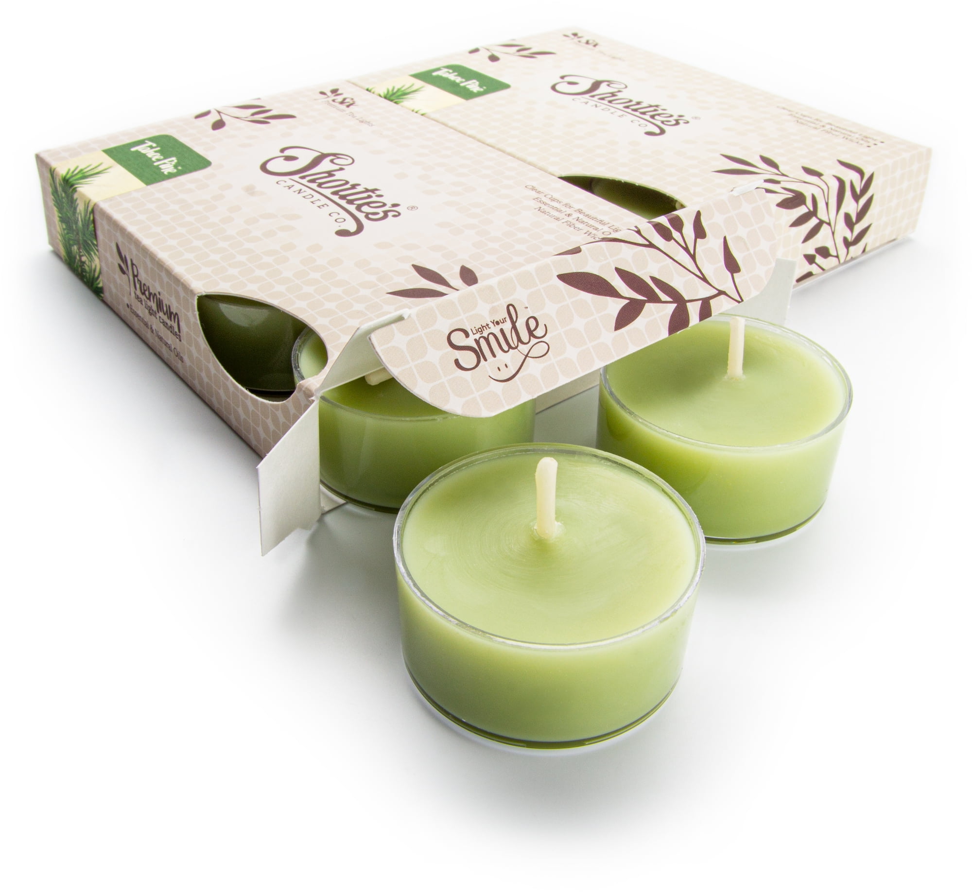 Tahoe Pine Tealight Candles Multi Pack (12 Green Highly Scented Tea ...