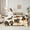 Beige Black, variant on jejeloiu Cartoon Dachshund 7-Piece Bedding Comforter Set,Pet Puppy Dogs King Bedding Sets,Beige Black Bed Sheets For Girls Boys,Microfiber Bedroom Decor Reversible