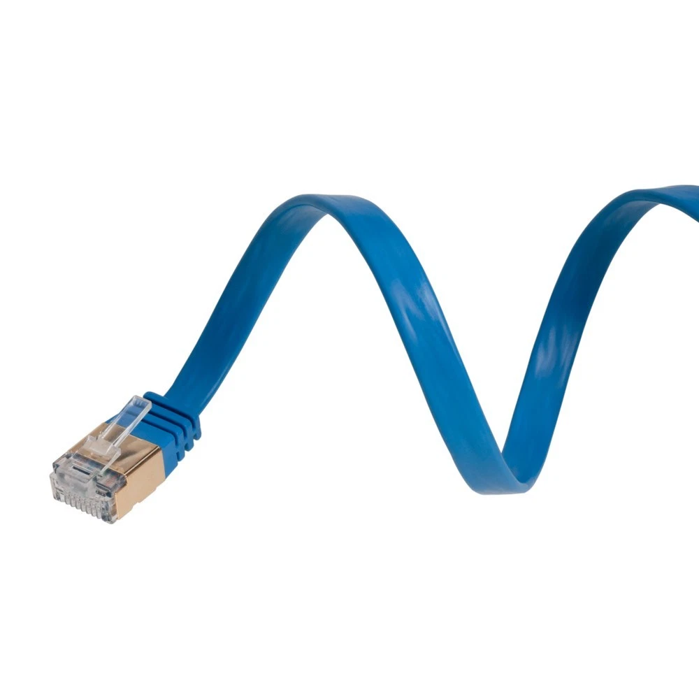Cat7 Ethernet Cable 2 pack of 30FT Copper Shielded RJ45 Cord for Router, PC, Gaming, Servers, PoE Security Cameras, Smart TVs, 10Gbps 600MHz High-Speed Network Patch, Blue, Cables Direct Online