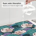 thumbnail image 3 of Dish Drying Mat, Modern Cute Hat Pig Highly Absorbent Drying Matt Kitchen Counter, Dish Mat Drying Pad Dishes Drainer Mats for Kitchen Counter or Sink, 16 x 18 inch, 3 of 6