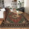 thumbnail image 2 of Area Soft Rugs 5x7 Washable Non Slip Boho Small Floor Entryway Rugs for Living Room Bedroom, Vintage Style Farmhouse Mat for Kitchen Red & Green, 2 of 6
