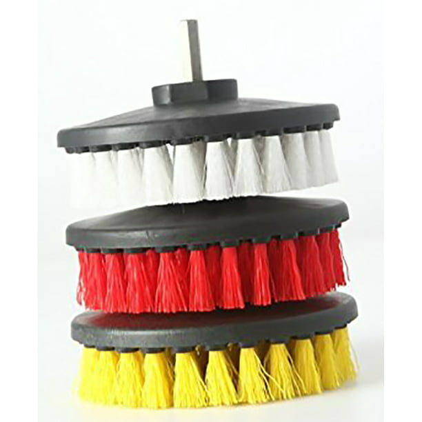 Drill Brush, Rotary Brush Cleaning Kit, Set of 3 Brushes for Carpet, Car Mats and Tires, Tiles