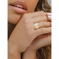 thumbnail image 3 of FOCALOOK Rotatable Sunflower Spinner Ring for Women 925 Sterling Silver Adjustable Open Stress Relief Fidget Ring CZ Initial T Stackable Rings Jewelry Gift, 3 of 11