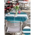thumbnail image 5 of Outdoor Tablecloth with Umbrella Hole for Patio/Picnic/Party/Camping, Ombre Dark Teal Waterproof Table Cloth Round Cover Washable, Modern Abstract Art Gradient (Dia 54"), 5 of 9
