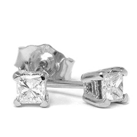 Pompeii 1/3ct Diamond Studs 14K White Gold (G/H,SI2-SI3)