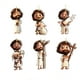 thumbnail image 2 of 6 piezas Figura Muñeca 2D Plano Acrílico Mochila Coche Colgante Colgante, 2 of 7
