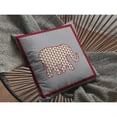 thumbnail image 4 of Amrita Sen Suede Zippered Pillow With Red on Gray Finish CAIPL59FSDS16X16, 4 of 5