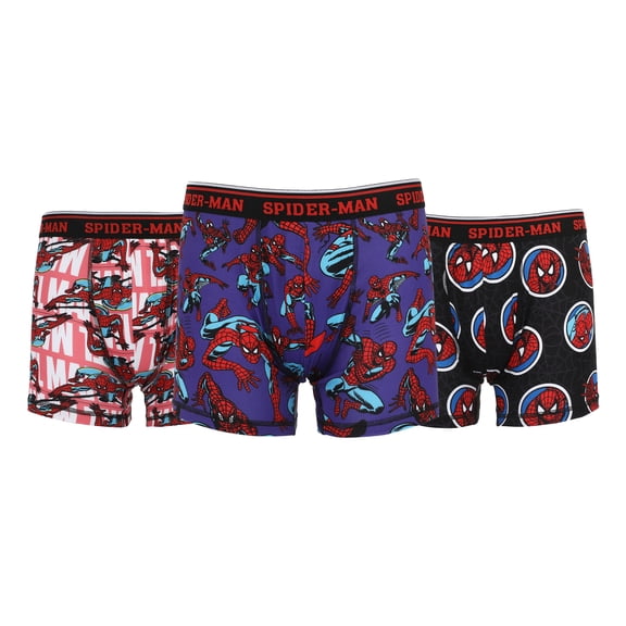 Spider-Man Classic All-Over Character Print Men's 3-Pack Boxer Briefs-Large