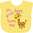 thumbnail image 3 of Inktastic My Great Aunt Loves Me Cute Giraffe Boys or Girls Baby Bib, 3 of 4
