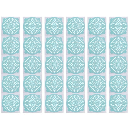 

30pcs Disposable Floor Drain Sticker Hair Filter Sticker Sink Anti-blocking Sticker