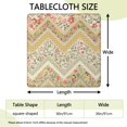 thumbnail image 2 of Pioneer Flower Floral Print Pattern Square Fitted Tablecloth with Elastic Edge,Square Table Cover,Washable Elastic Table Cover for Home Kitchen Party Decor 36"x36", 2 of 6