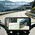 thumbnail image 2 of Aoocci C9 Pro 6" Motorcycle Dash Cam, 1080P Dual Camera, Simultaneous Split-Screen Display,for Wireless CarPlay & Android Auto Compatible, IP67 Waterproof,Without TPMS, 2 of 8
