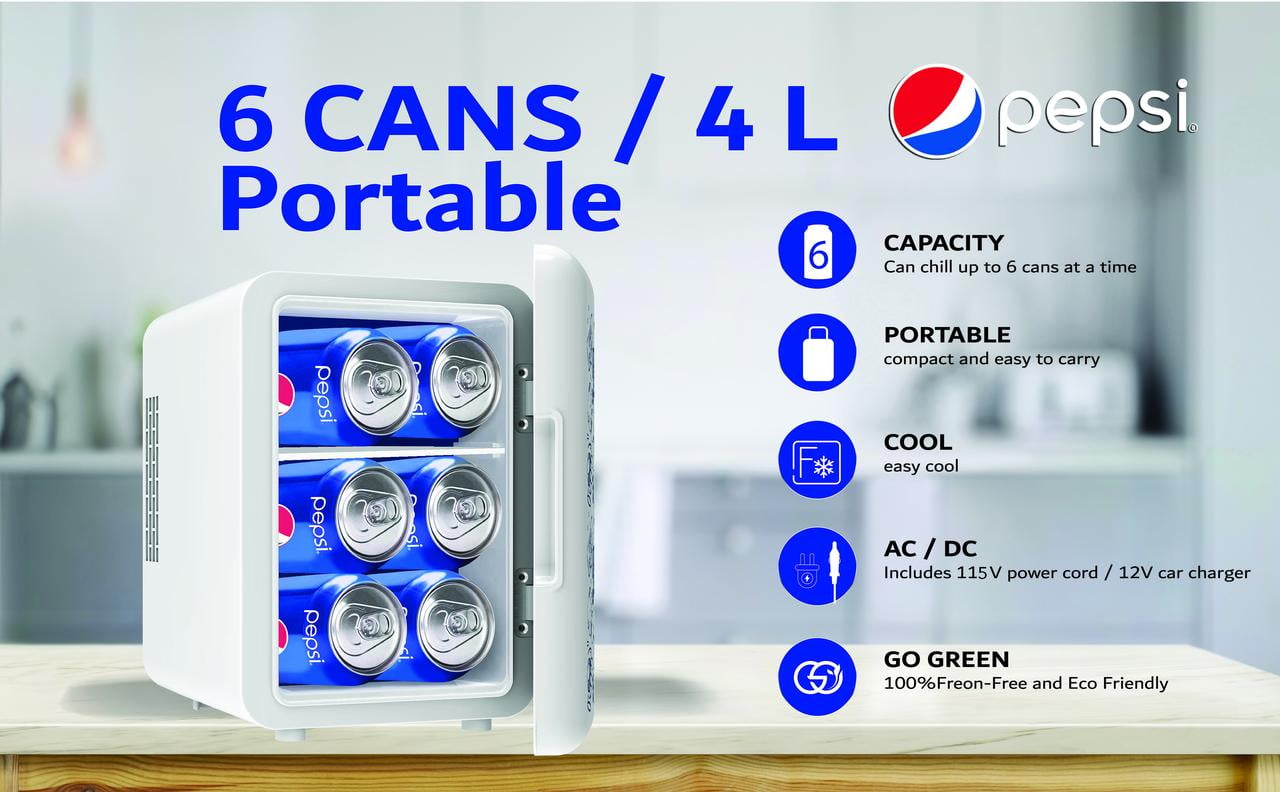 Pepsi Retro Mini Beverage Fridge with Car Adaptor Australia Ubuy