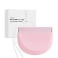 thumbnail image 2 of XaTanion Retainer Case Silicone Top Retainer Holder with Lanyard Slim Cute Aligner Case Vent Holes Portable Night Mouth Guard Denture for Travel,Pink,3.7*3 inch, 2 of 9