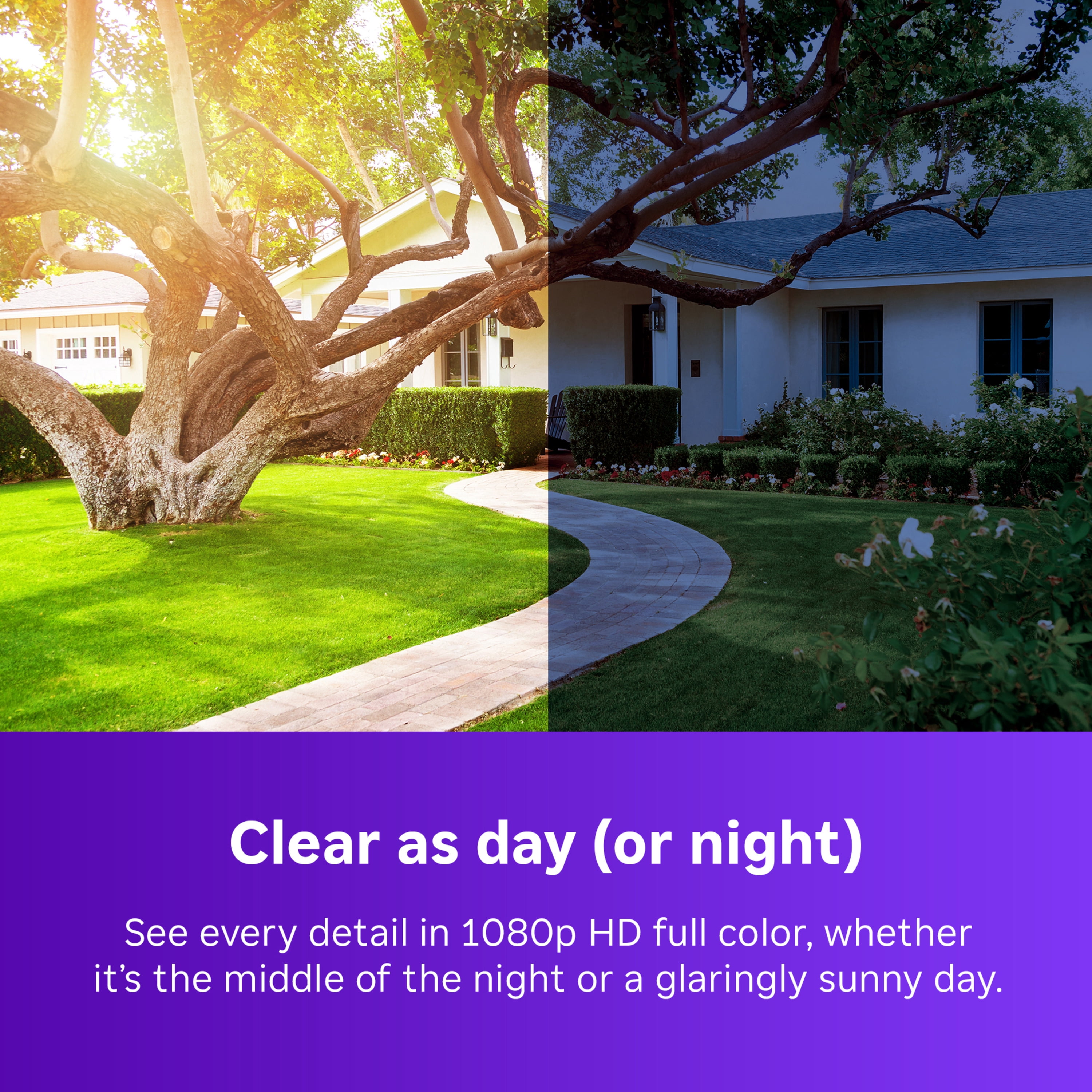 Roku Battery Camera Plus SE for Home Security - New 2025 Weather-Resistant Outdoor & Indoor Wireless Camera & Pet Monitor with 1080p HD & Two-Way Audio - 4x Rechargeable Battery Capacity