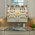 thumbnail image 2 of Yayeee Kitchen Curtains Tier Pair Light Filtering 27"x36" Rod Pocket Short Cafe Window Panel, Beige Floral, 2 of 7