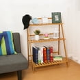 thumbnail image 4 of Plant Flower Stand Rack Shelf 3-Tier Bamboo Foldable Pot Racks Planter Organizer Display Shelves, 4 of 18