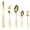 Gold, variant on Household Anckoeil Kitchens Tableware Cutlery Set 5-Piece Stainless Steel Cutlery Set Knife Spoon and Fork Set Cutlery Set Mirror Polished Smooth Edges Hand Wash Recommended
