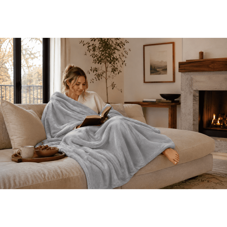 Mainstays Plush Bed Blanket, Gray, Twin, 66 in x 90 in - Walmart.com