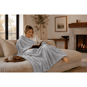 Mainstays Plush Bed Blanket, Gray, Twin, 66 in x 90 in