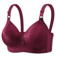 thumbnail image 1 of Abcnature Women Daily Comfort Bras Embroidery Thin Style Ventilate Back Buckle Bras without Steel Rim, 1 of 5