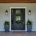 thumbnail image 3 of C Cattleya 1-Light Matte Black Dusk to Dawn Outdoor Wall Lantern Sconce with Clear Tempered Glass(2-Pack), 3 of 8
