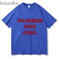 thumbnail image 1 of T-shirt Lettre ROSE Numéro un Fille Manches Courtes Coton Hommes/femmes T-Shirts Camiseta Col Rond Été Rappeur Graphique T-Shirts Homme 10312-TEES-6 TTG, 1 of 5