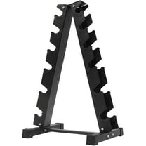 6 Tier Dumbbell Rack Stand Only, A Frame Compact Weight Rack for Home Gym Dumbbells, 660lbs Weight Capacity, Black