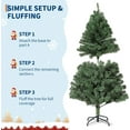 thumbnail image 6 of IDEALHOUSE 7.5FT Green Christmas Tree with Decorative Lights, Realistic Full Shape, 1450 Tips, Hinged Branches, Metal Stand, Foot Switch, Quick Assembly, Festive Display for Home or Business, 6 of 8