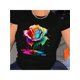 thumbnail image 1 of Women's Floral Print T-Shirt | 100% | Multi-Color Rose Design | Round Neck, Relaxed Fit | Machine Washable & Clean Safe | Elegant Casual for All Seasons, 1 of 6