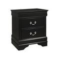 thumbnail image 5 of 6pc Transitional Louis Philip Queen Panel Bed Set Dresser Mirror Nightstand Chest Black Finish Wooden Louise Bedroom Furniture, 5 of 5
