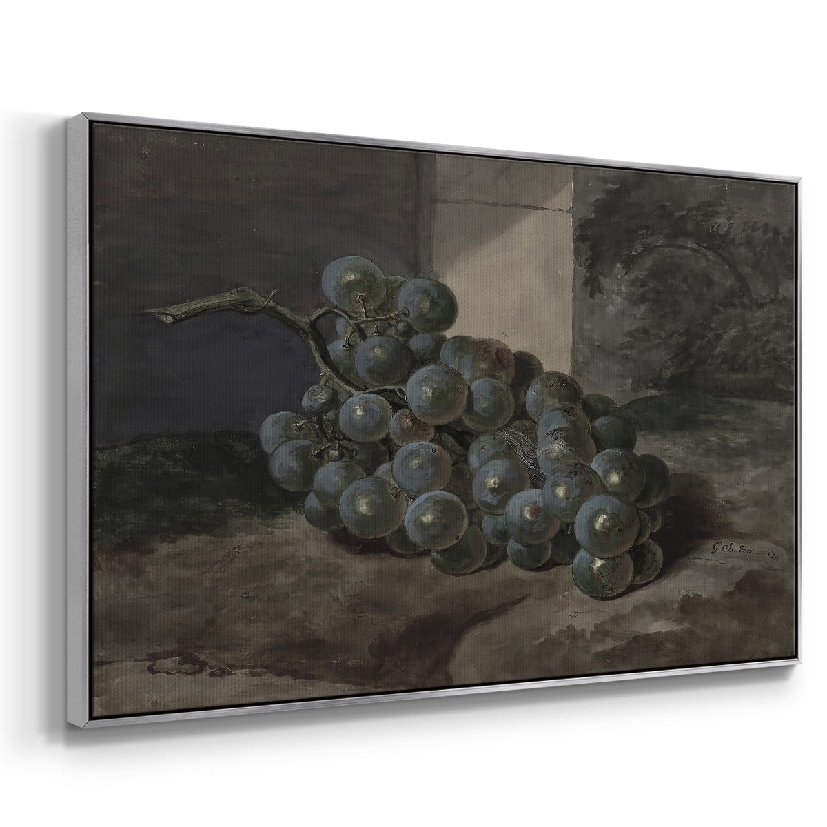 Vintage Botanical Print-XLIII By Wexford Home Framed in Silver Wood Gallery Wrapped Canvas 17 in. x 25 in.