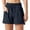 #Style2-Dark Blue-JSX1, variant on Ladies Shorts 7 Inch Inseam Linen Drawstring Adjustable Waist Mid-Length Lightweight Shorts Flowy Tall Biking Bermuda Shorts with Pockets Brown L