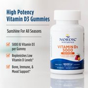 Nordic Naturals Vitamin D3 5000 Gummies, Passion Fruit - 30 Gummies