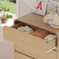 thumbnail image 5 of Tall Dresser for Bedroom with 5 Drawers, Fluted Chest of Drawers with Round Curved Corner, Hidden Handles, Modern Wood Storage Organizer for Bedroom, Nursery, Living Room, 5 of 7
