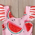thumbnail image 6 of Eltusu Girls One-Piece Swimwear, Summer Cute Sleeveless Ruffle Hem Kids Swimsuit Pink Size 12-18 Months, 6 of 7